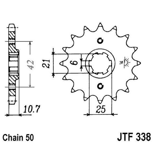 Reťazové koliečko JT JTF 338-16 16T, 530